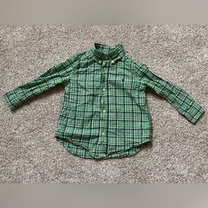 Ralph Lauren Kids Green Checkered Button Down Shirt